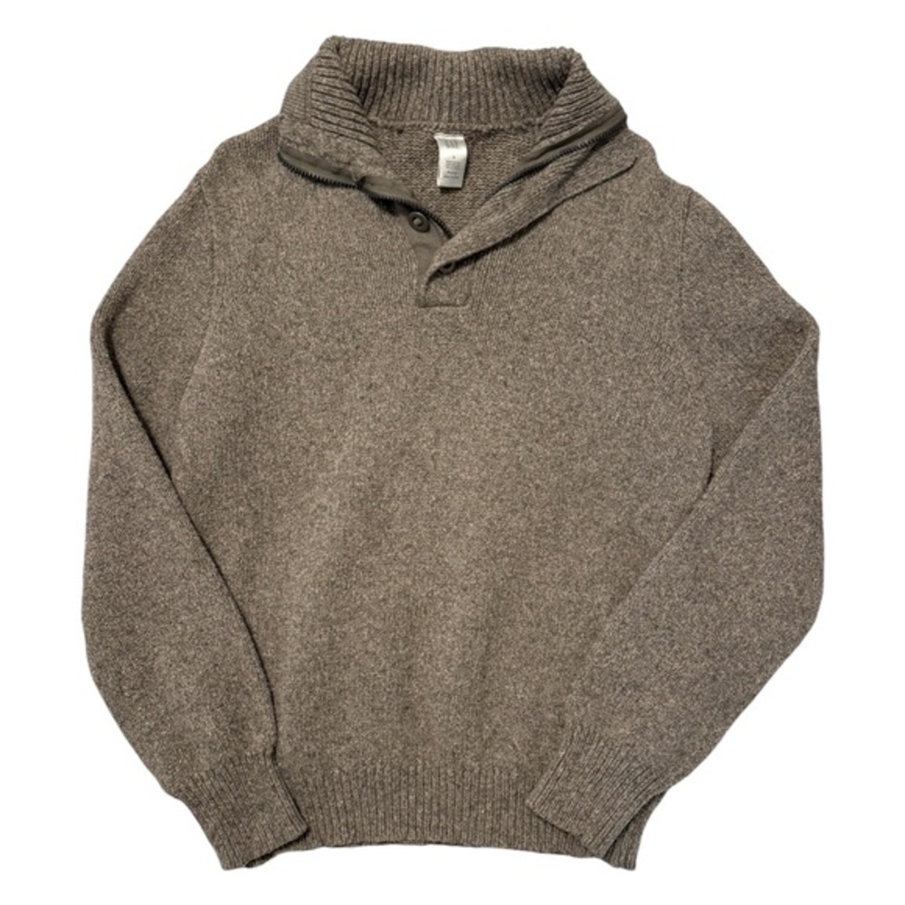 GAP Men's 1/4 Pullover Shawl Collared Knit Sweater